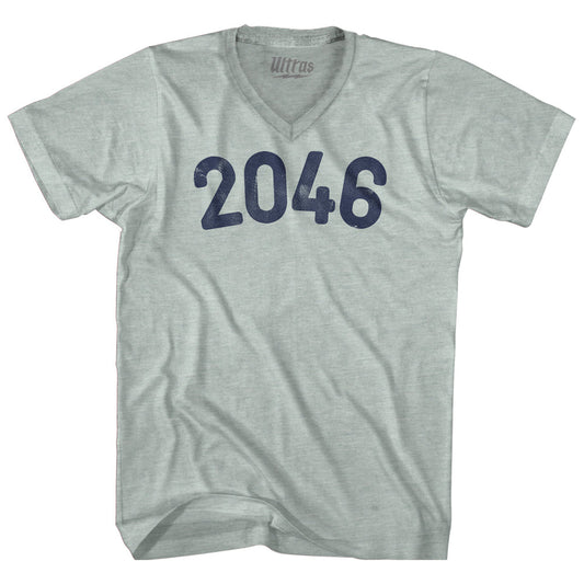 2046 Year Celebration Adult Tri-Blend V-neck T-shirt Style002