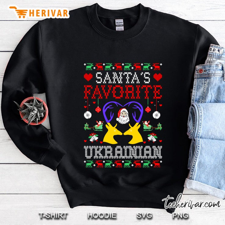 Santa Favorite Ukrainian Christmas Gift Ugly Sweater