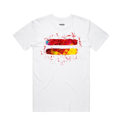 '=' Splatter T-Shirt White