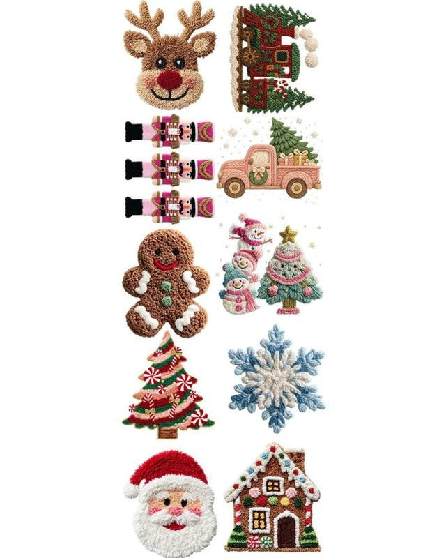 22 x 60 Faux Yarn Christmas Pre-Made T-Shirt Gang Sheet-- 10 FAUX YARN CHRISTMAS DESIGNS Hoodie, Sweatshirt