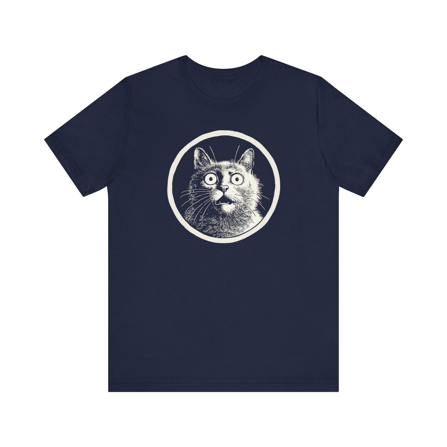 Surprised Cat Graphic Tee Ã¢â‚¬â€œ Vintage Style Cat Lover Shirt Style001