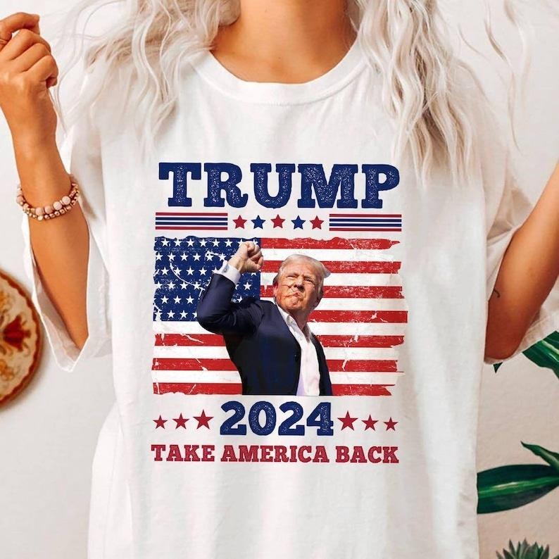 Truump Take America Back 2024 T-Shirt, Donald Truump Shot Shirt, FIGHT TRUUMP 7/13/24,  Truump Shot T-Shirt, Truump...