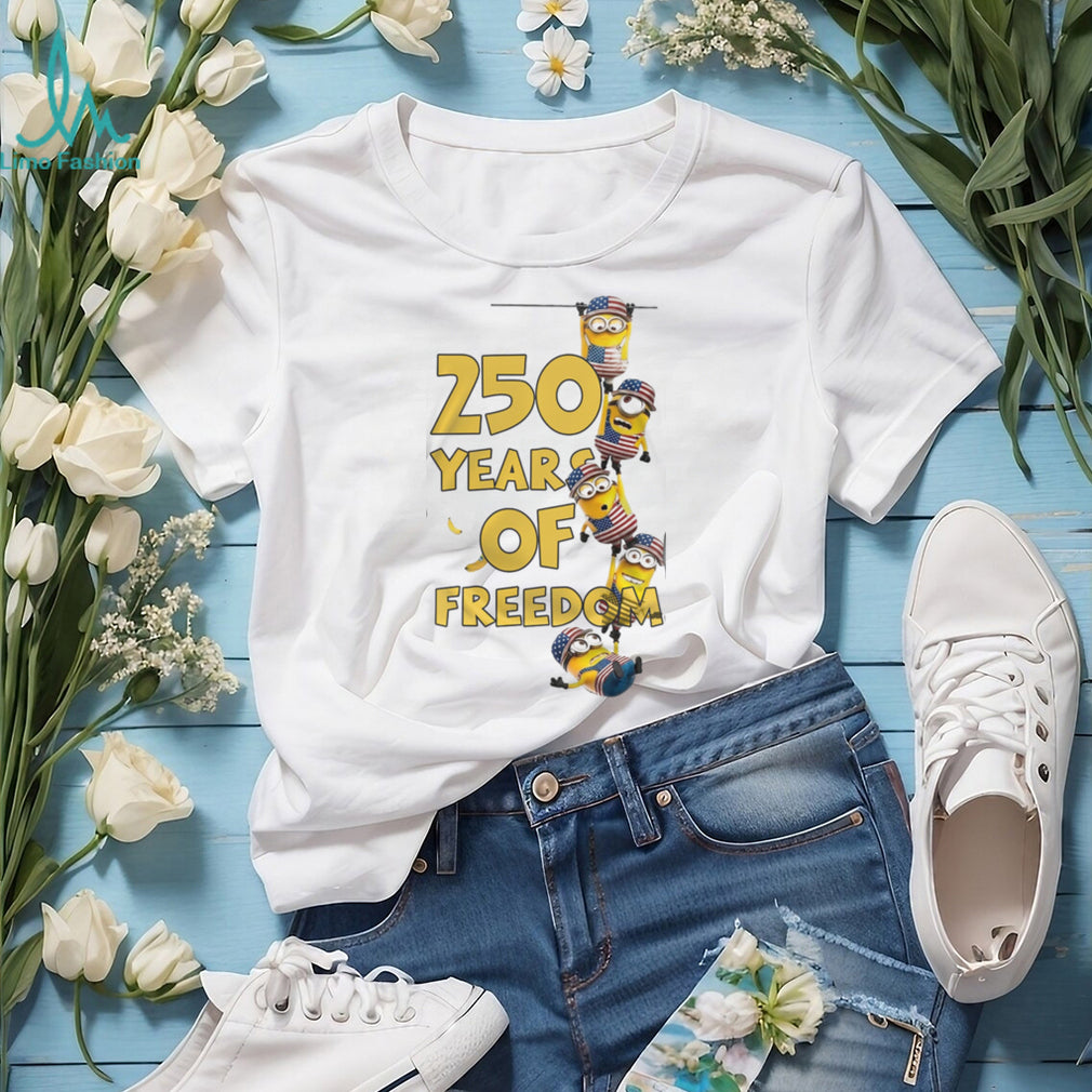 250 Years of Freedom Minions USA 1776 2026 Anniversary T Shirt