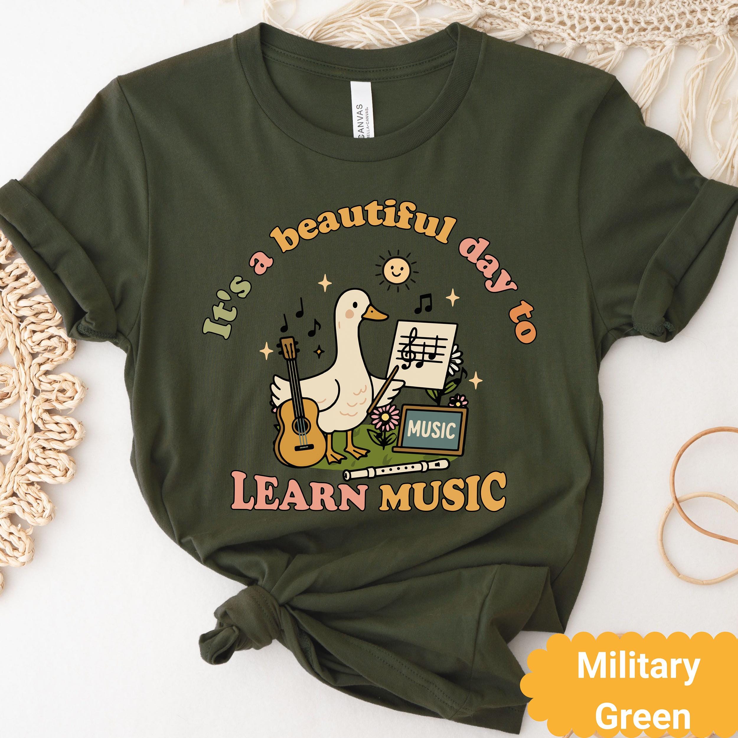 Day Learn Music Goose Music Teacher Tee Back School Teachers Bella Canvas Music (4)