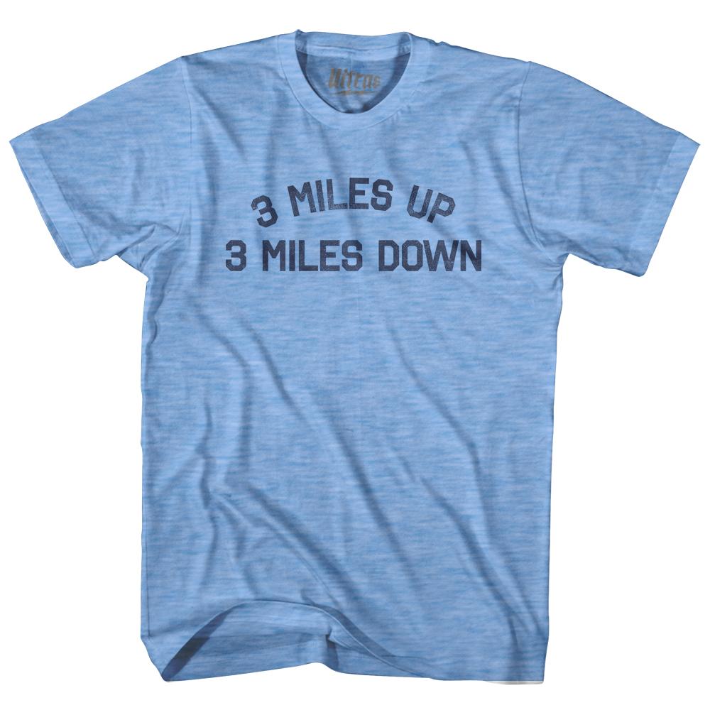 3 Miles Up 3 Miles Down Adult Tri-Blend T-Shirt