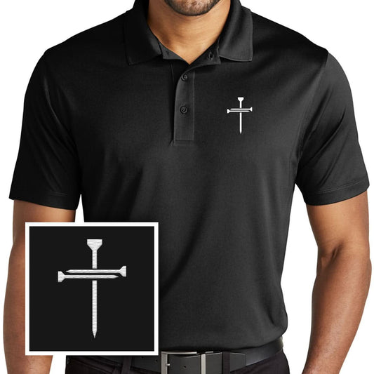 3 Nail Cross Performance Polo Shirt