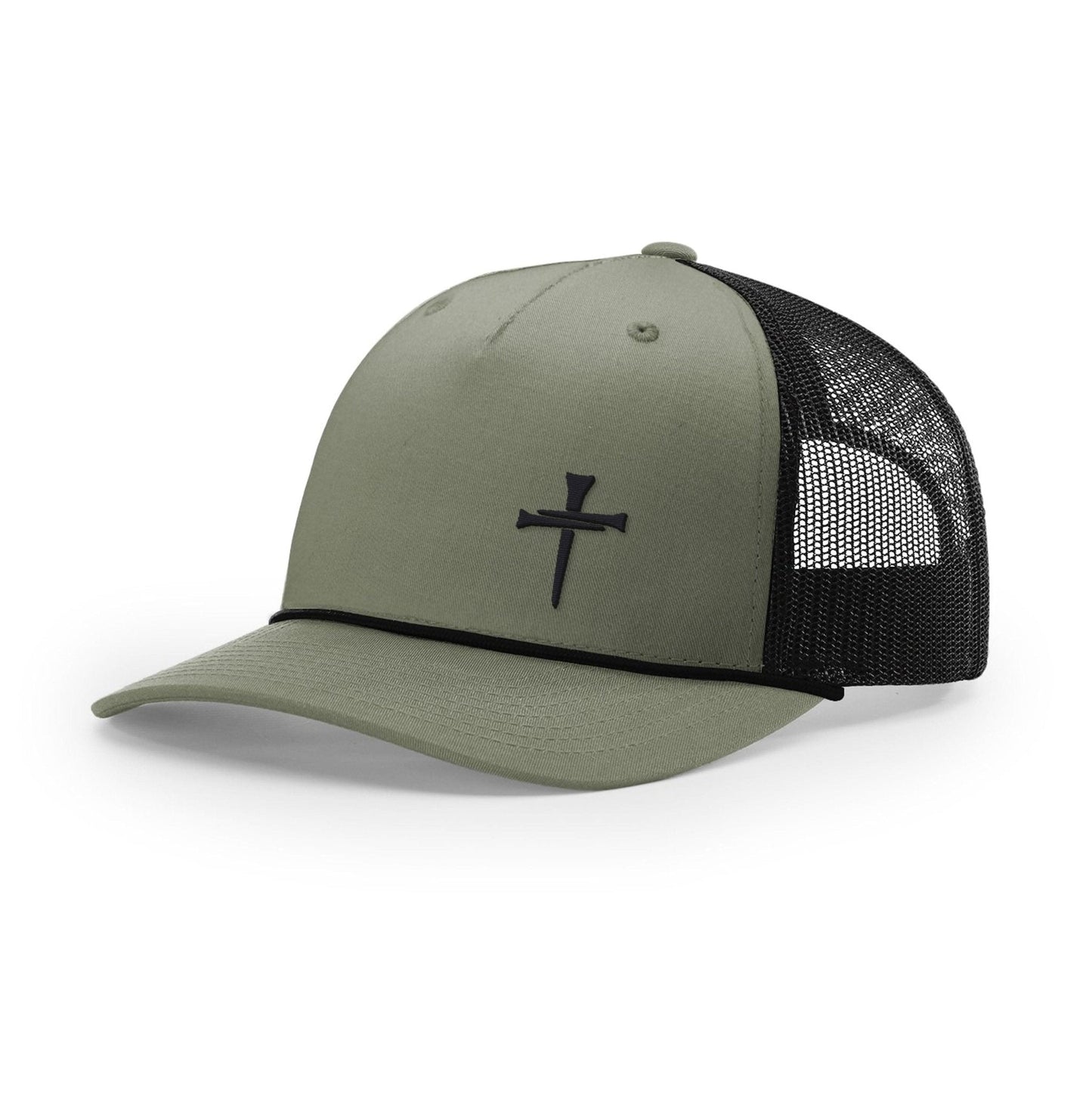 3 Tee Cross Lower Left Rope Trucker Hats