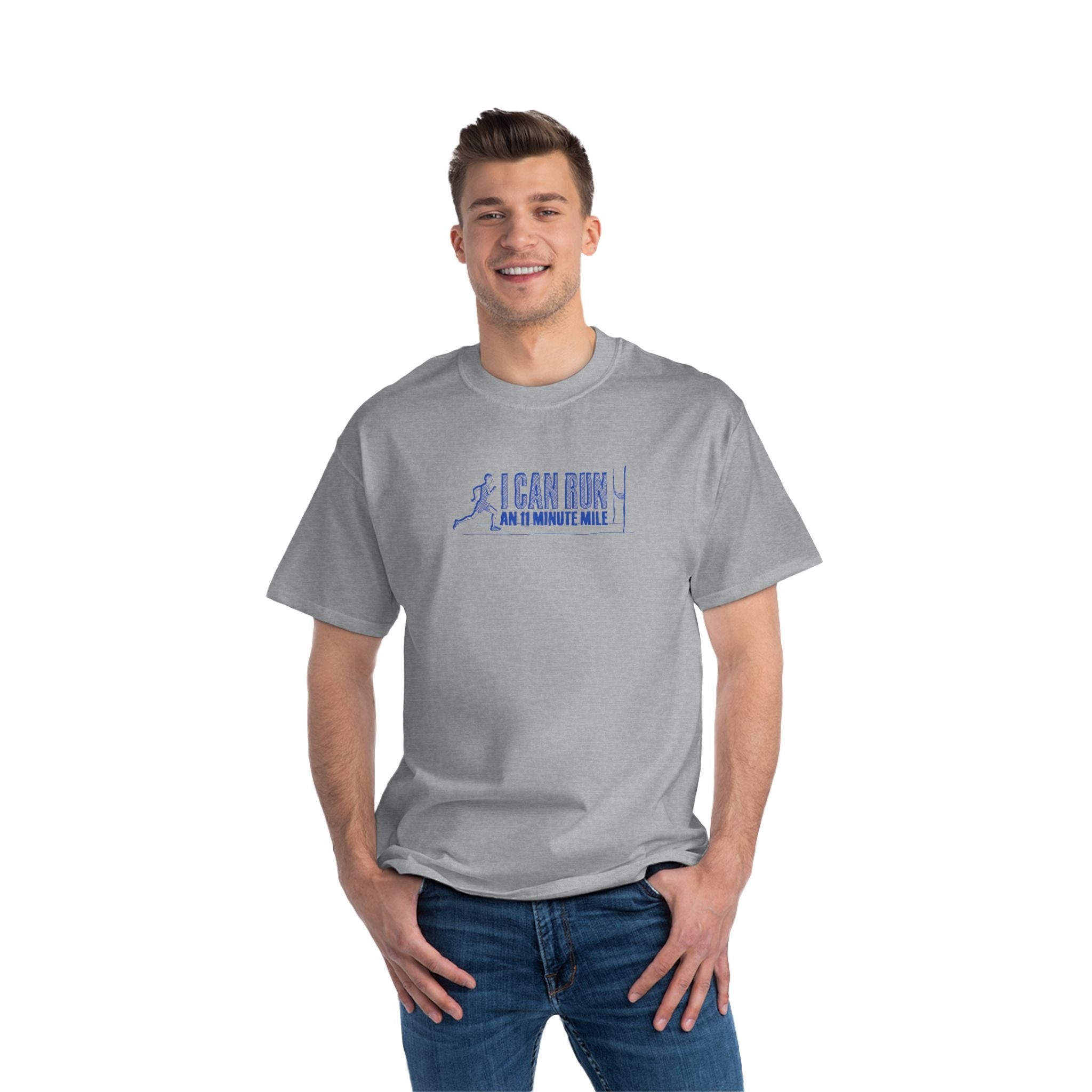 I Can Run An 11 Minute Mile - Men's Heavyweight T-Shirt