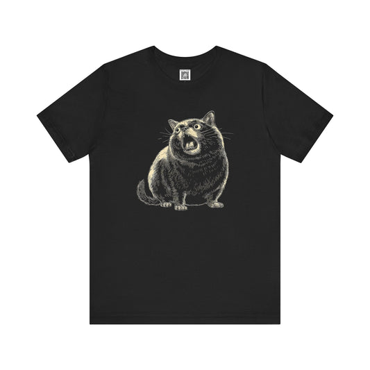 Screaming Cat Graphic Tee Style001