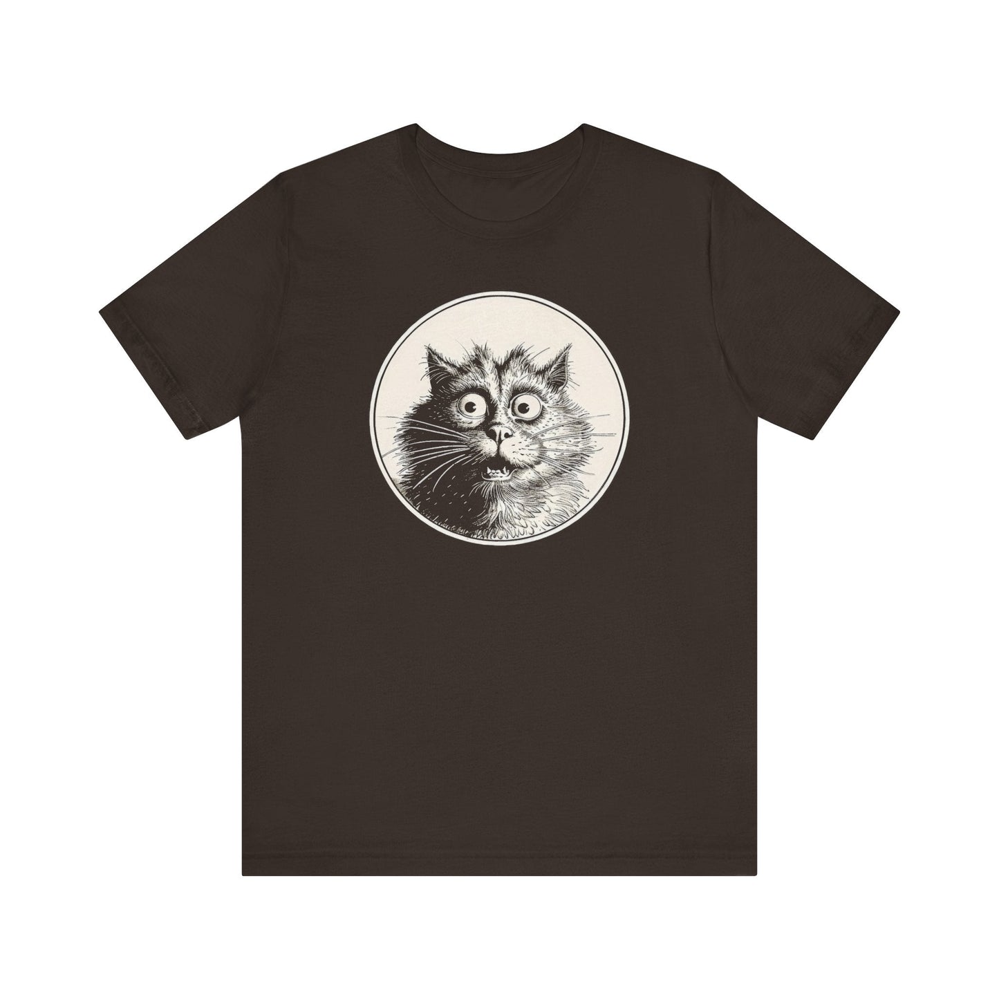 Surprised Cat Graphic Tee Ã¢â‚¬â€œ Vintage Style Cat Lover Shirt