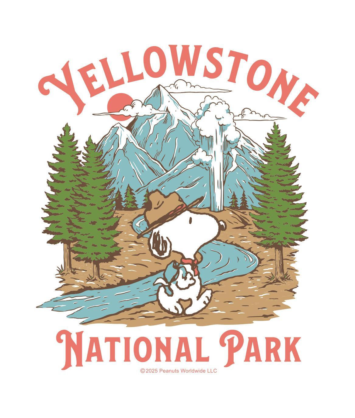 Peanuts Snoopy Yellowstone National Park Boyfriend Tee