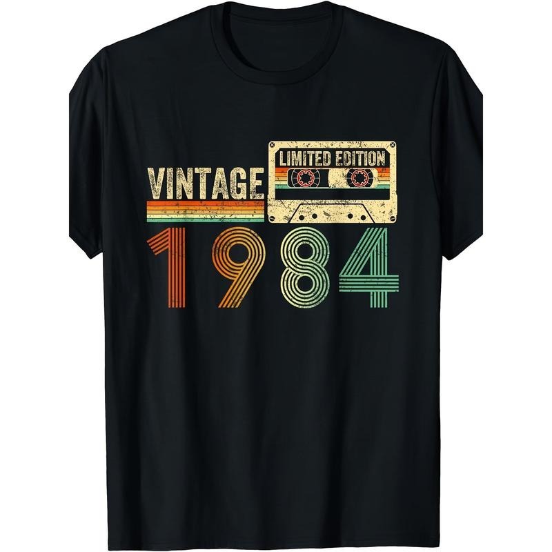 40 Year Old Gifts Vintage 1984 40th Birthday Cassette Tape T-Shirt Made in USA Hoodie, Sweatshirt | UrbanDripWear.com