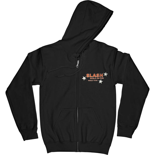 Deteriorated Zippered Hooded Sweatshirt