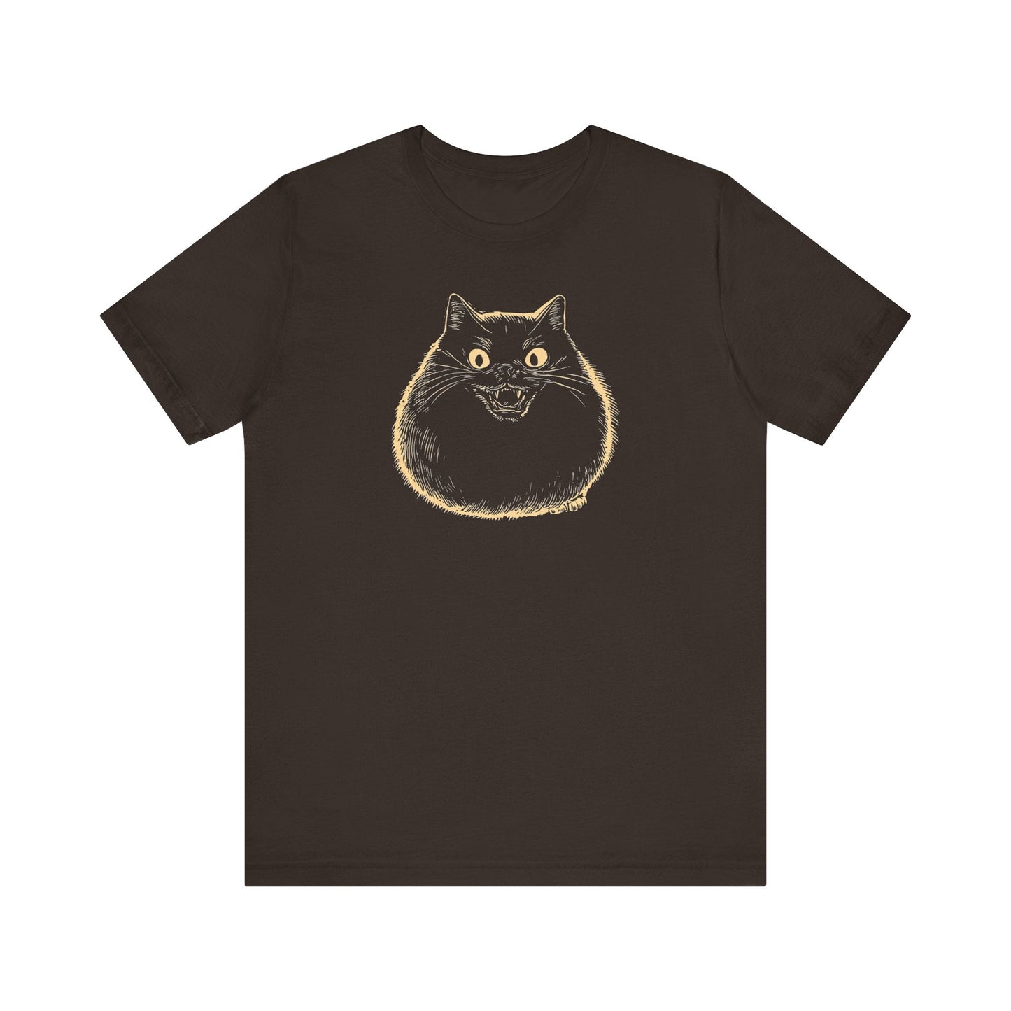 Spooky Black Cat Graphic T-Shirt