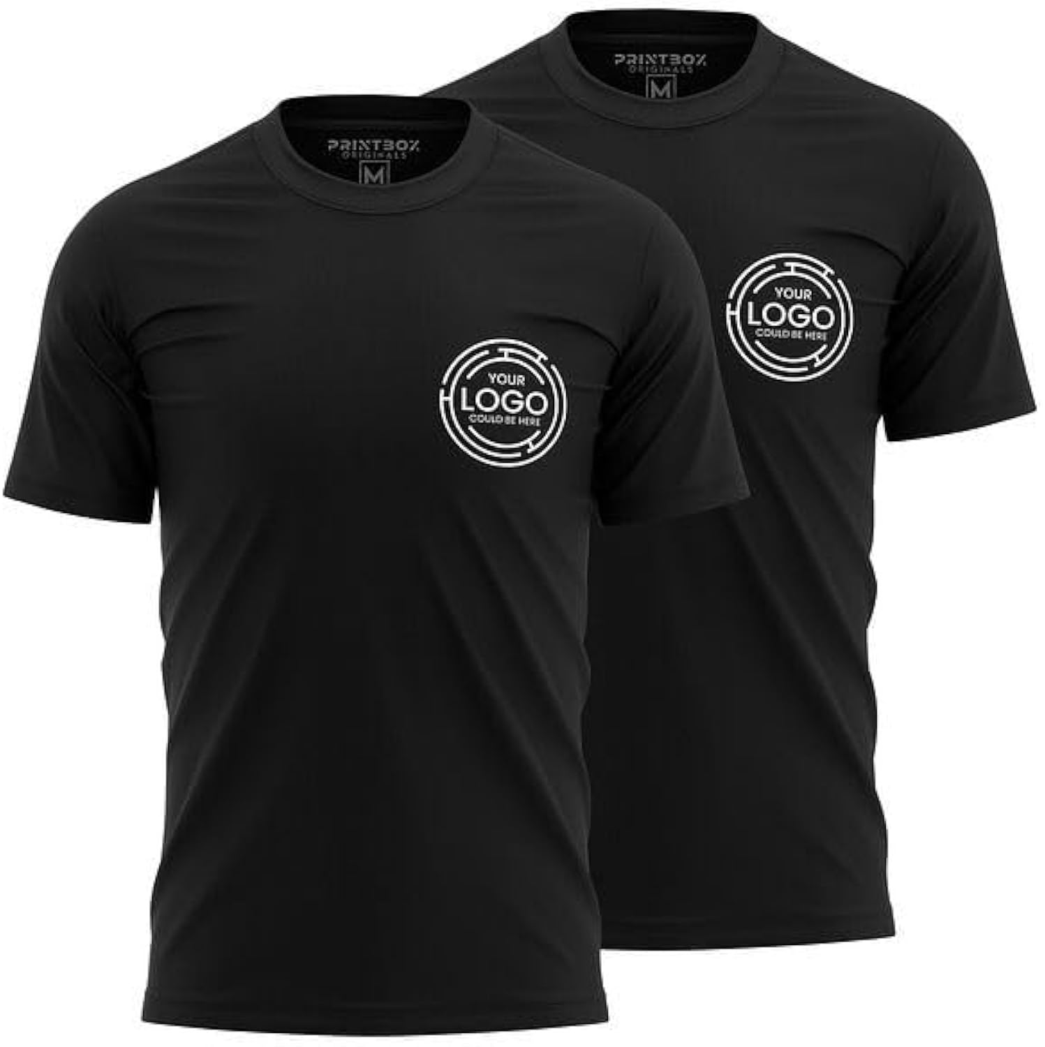 2 Pack Custom Shirts for Men, Workwear T-Shirts, Crewneck Mens Work Shirts, Plain or Customized