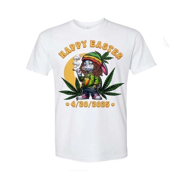 420 Easter Bunny T-shirt, Stoner Bunny Weed Sweatshirt, Cotton Knit, Classic Design, Perfect Gifts For Smoker Hoodie