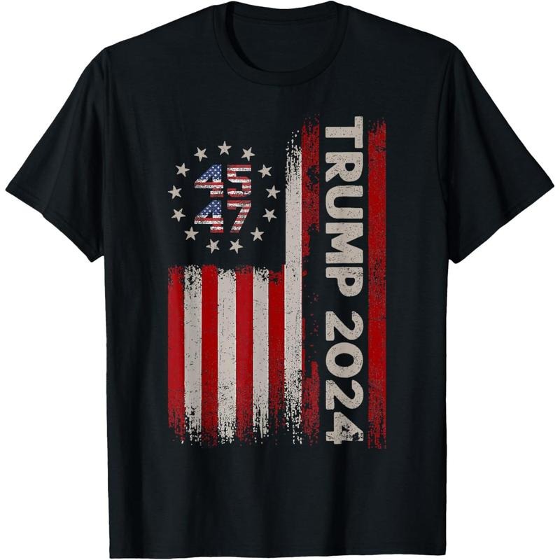 45 47 Donald Trump 2024 American Flag 2024 Election T-Shirt made in usa Hoodie, Sweatshirt | UrbanDripWear.com