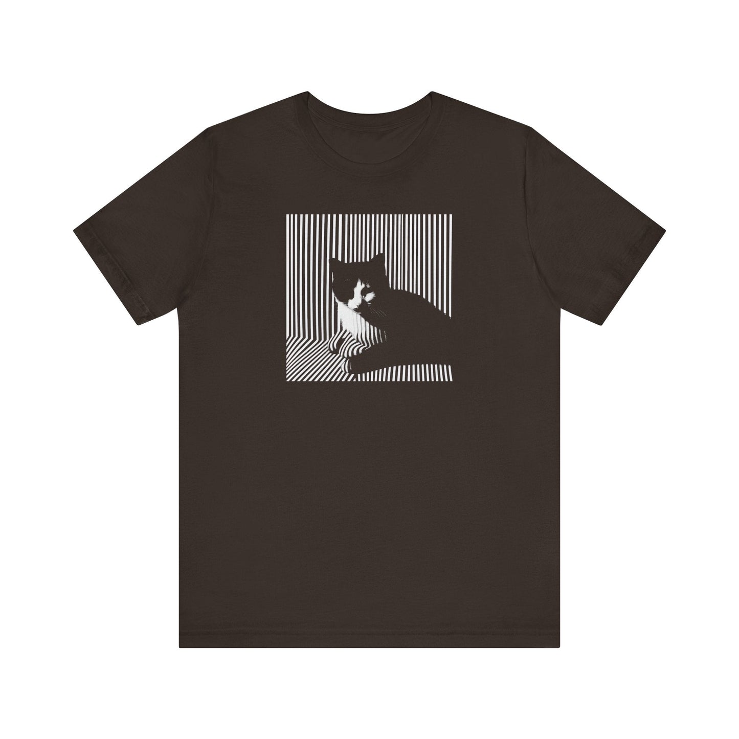 Abstract Black Cat Graphic Tee Ã¢â‚¬â€œ Modern Minimalist Cat Lover Shirt