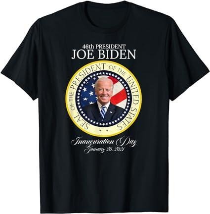46th President Joe Biden Inauguration Day Commemorative Seal T-Shirt Classic Menswear Hoodie, Sweatshirt | UrbanDripWear.com