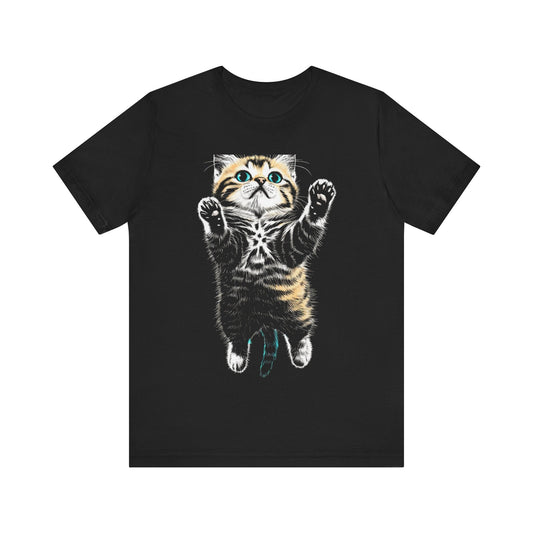 Playful Cat Graphic T-Shirt Style003