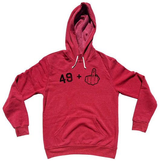 49 + Middle Finger Tri-Blend Hoodie Style002