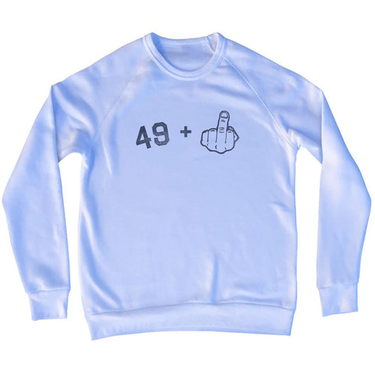 49 + Middle Finger Adult Tri-Blend Sweatshirt Style004