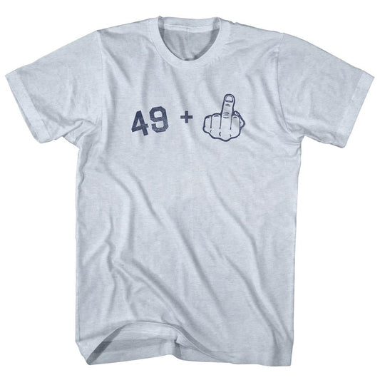 49 + Middle Finger Adult Tri-Blend T-shirt Style004