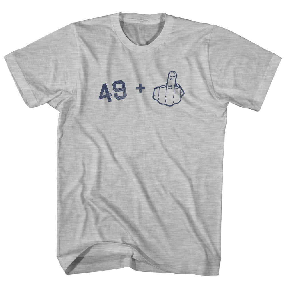 49 + Middle Finger Adult Cotton T-shirt Style005