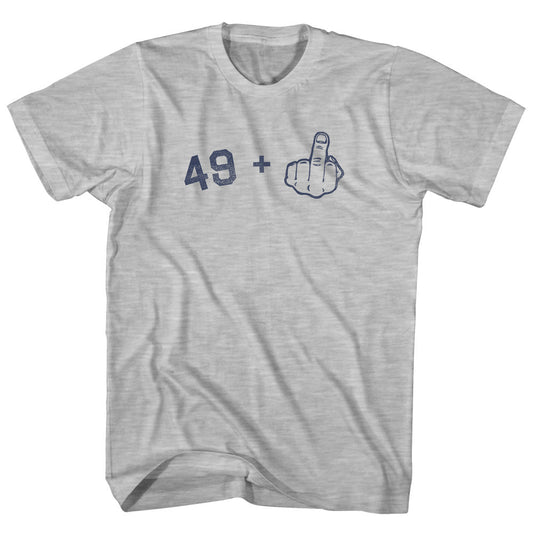 49 + Middle Finger Adult Cotton T-shirt Style005