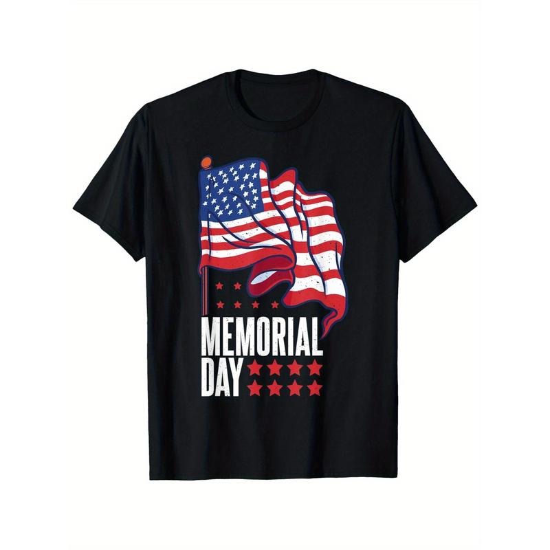 4TH JULY AMERICAN FLAG MEMORIAL DAY T-SHIRT MEMORIAL DAY T-SHIRT 100% PURE COTTON GIFT FOR MEN WOMEN DAD MOM AND FRIENDS...
