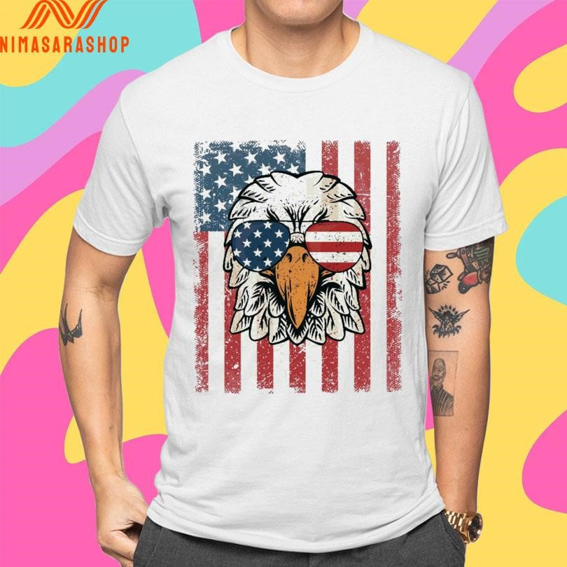 4th Of July American Eagle With Flag Shirts