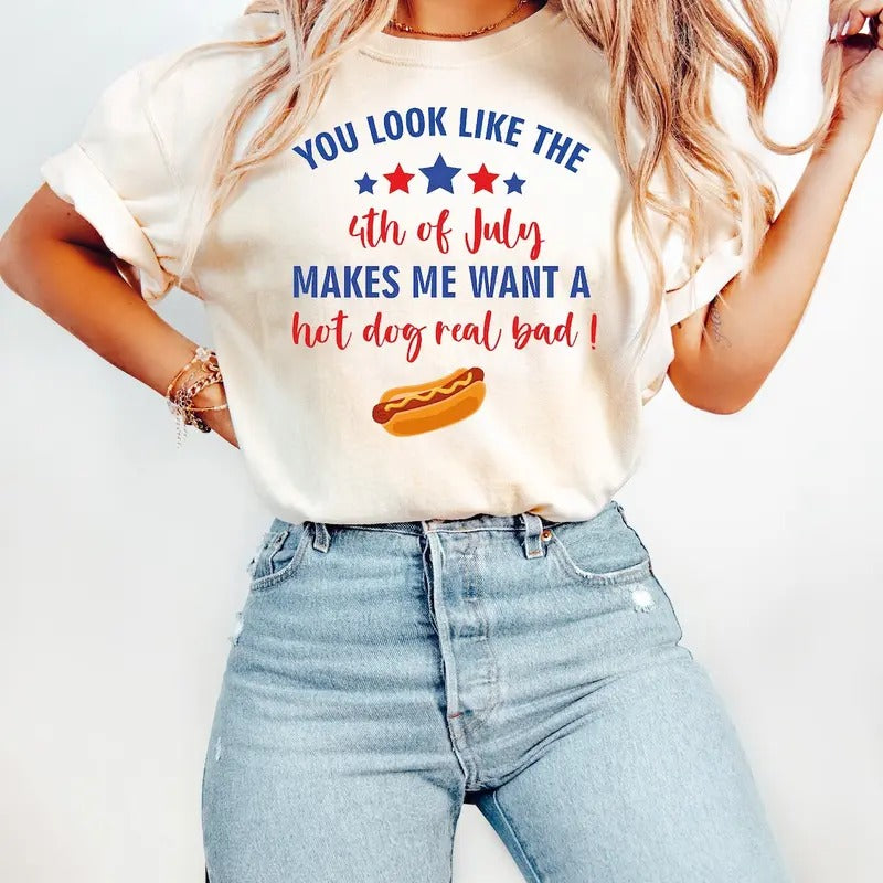 4th of July America shirt, You Look Like The Fourth Of July Shirt, USA Flag Shirt Hoodie, Sweatshirt | UrbanDripWear.com