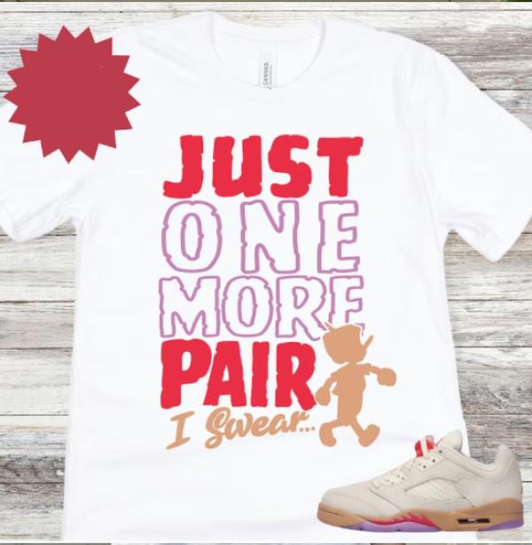 5 Low Peanut Butter and Jelly Sneaker Match Shirt, Pale Ivory Fusion Red Desert Rush Fuchsia, Just One More Pair Hoodie,...