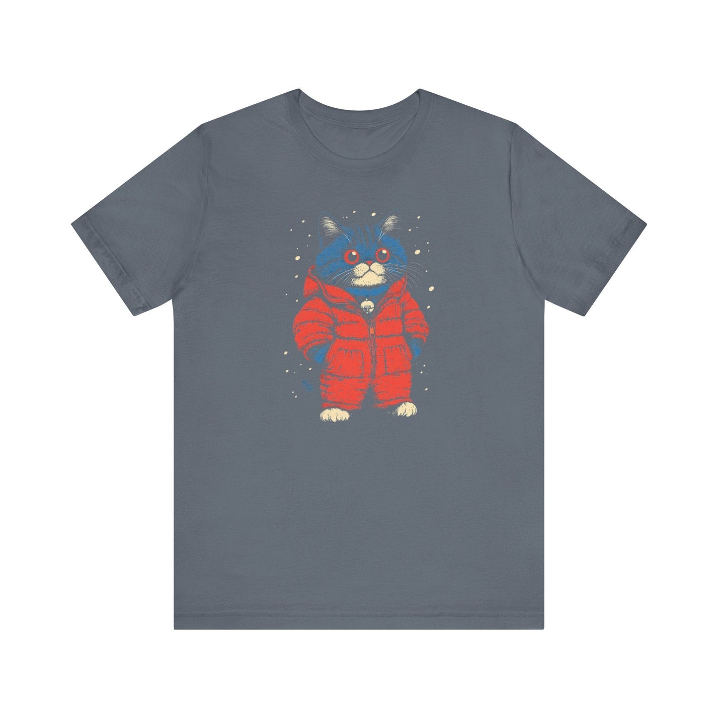 Cozy Cat in Puffer Jacket Graphic Tee