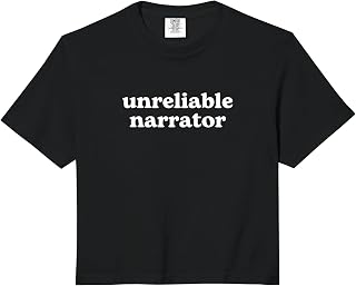 Unreliable Narrator Comfort Colors Crop Top