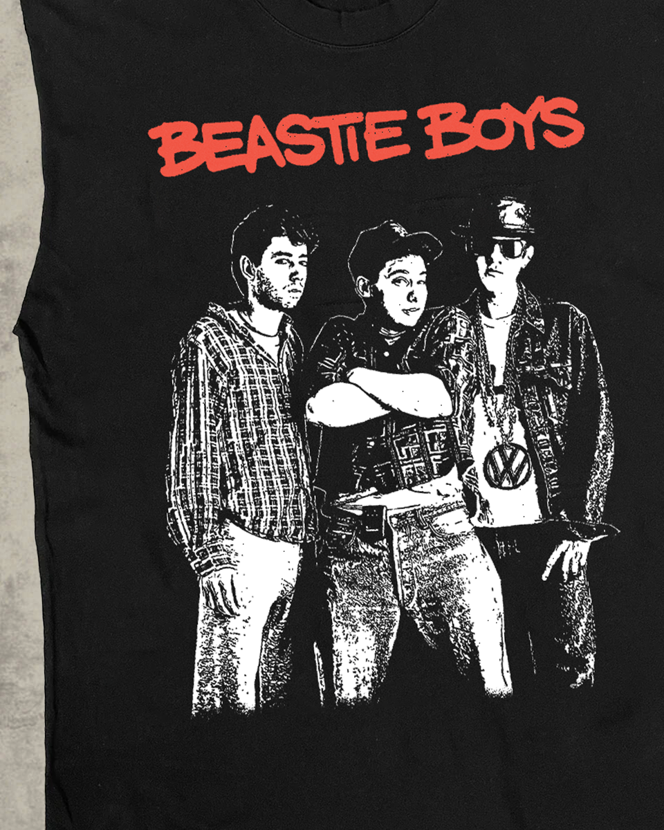 '98 BEASTIE BOYS CUT-OFF BLACK SHIRT