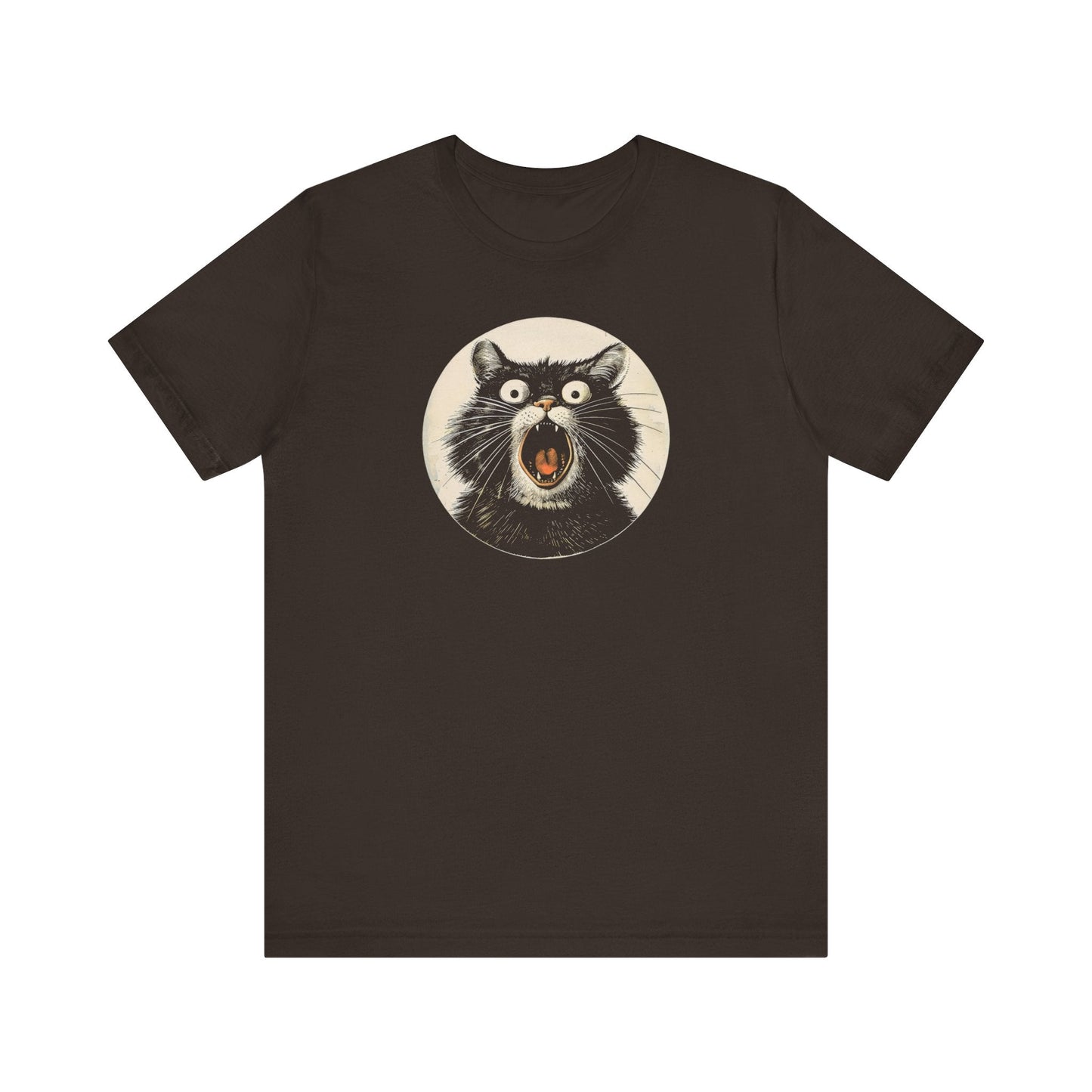 Screaming Black Cat Graphic Tee Ã¢â‚¬â€œ Vintage Style Cat Lover Shirt
