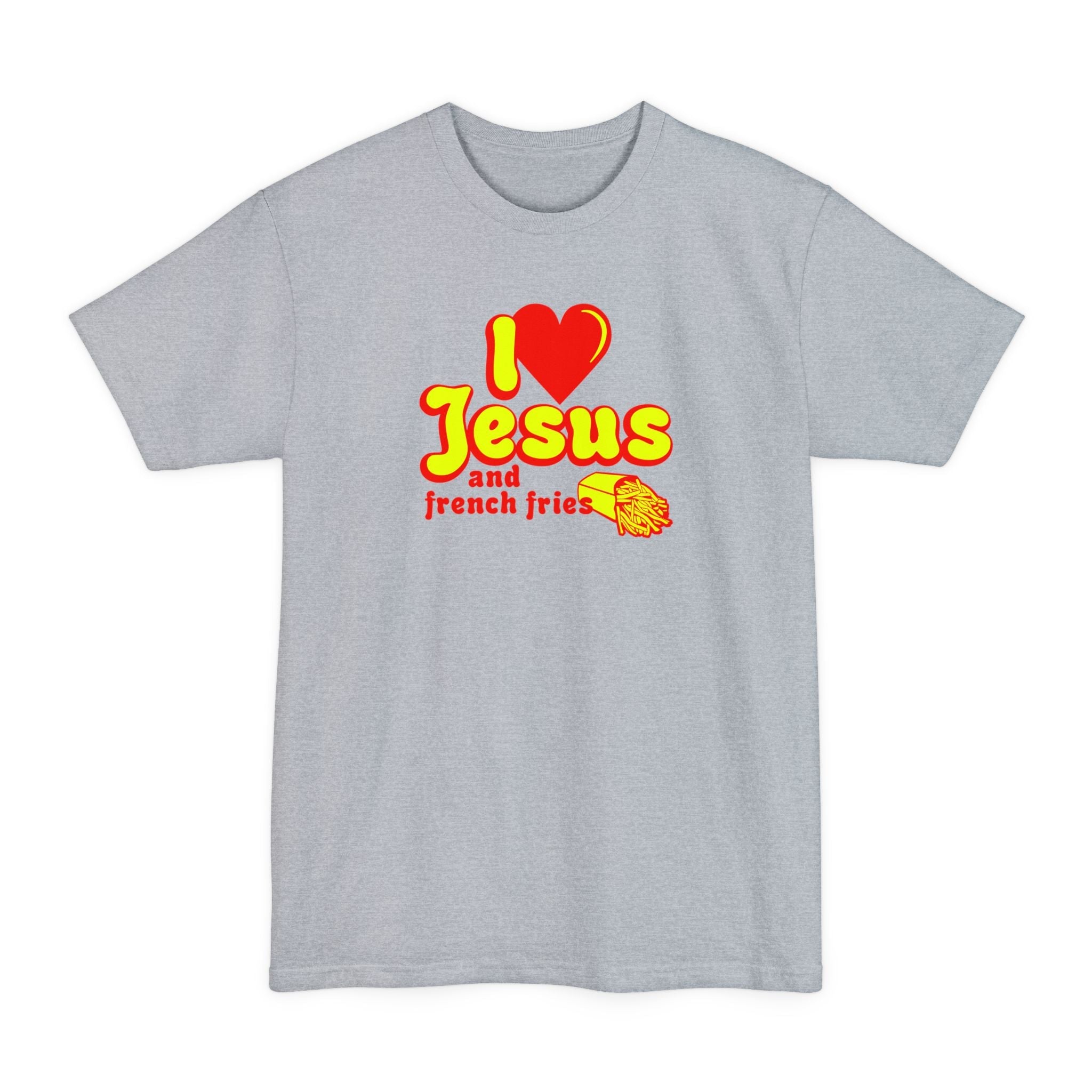 I Heart Jesus (And French Fries) - Men's Tall T-Shirt