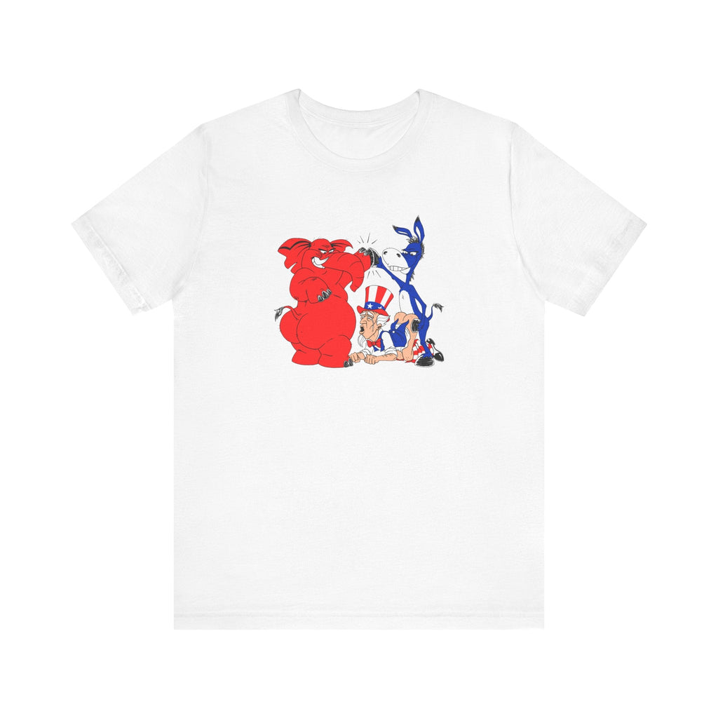 The Truth About Politics (Uncle Sam Tag-Team) - Men's T-Shirt