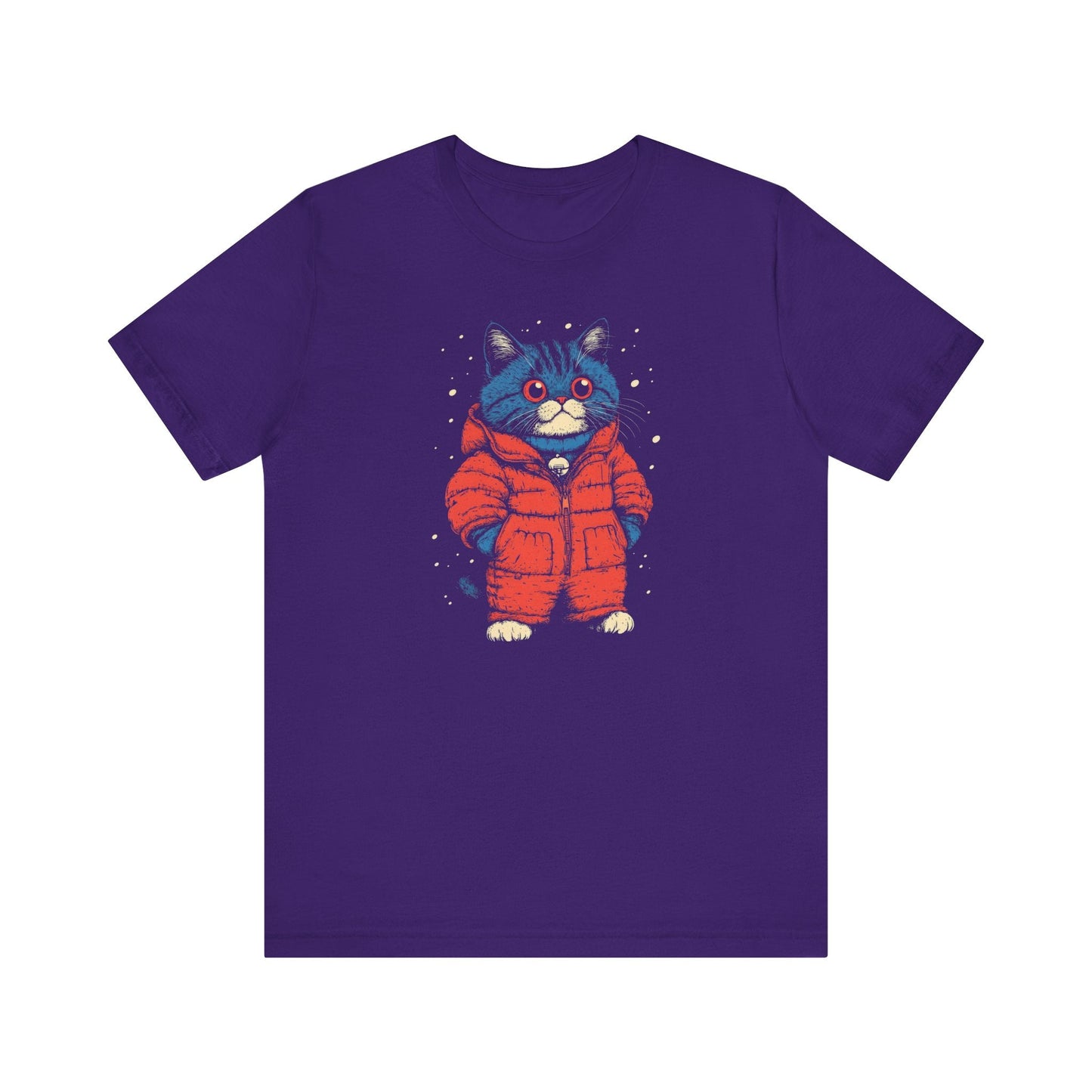Cozy Cat in Puffer Jacket Graphic Tee