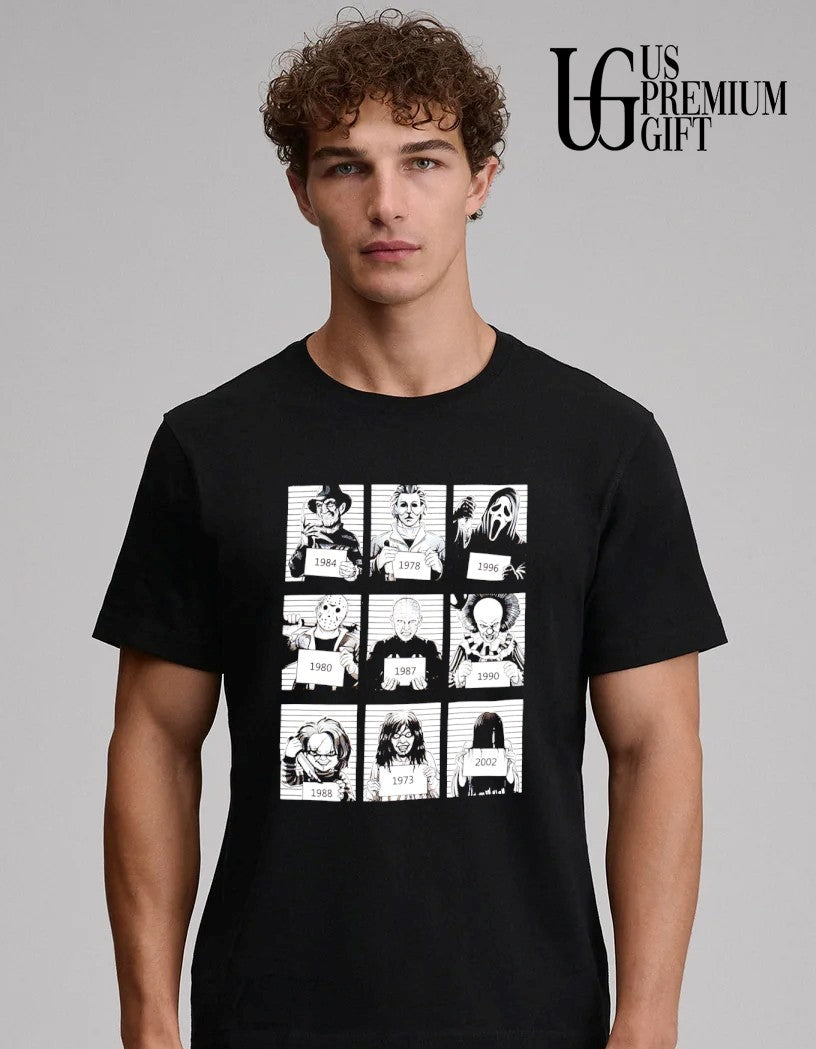 Horror Movie Icons mugshot shirt