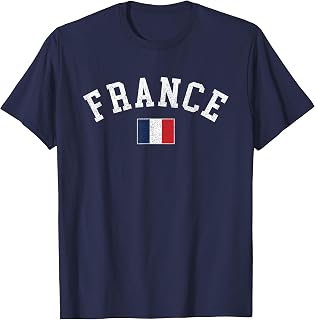 Vintage France Souvenir French Flag Retro Preppy Throwback T-Shirt