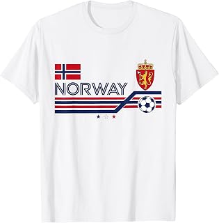 Norge Rowing Vintage Norway Letters Soccer Supporter T-Shirt