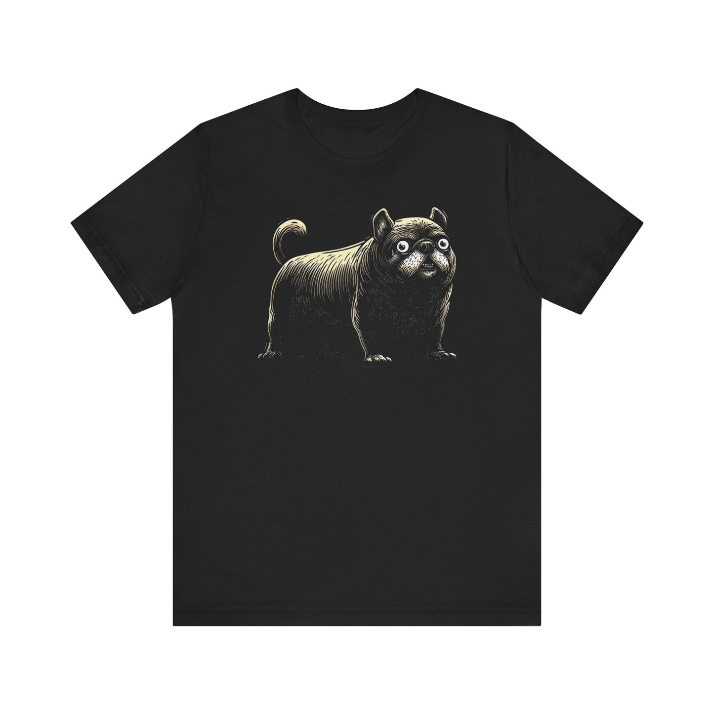 Quirky Pug T-Shirt Ã¢â‚¬â€œ Unique Black Pug Graphic Tee