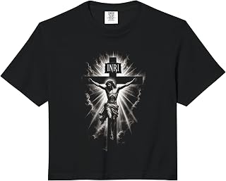 Jesus on the Crucifix Comfort Colors Crop Top