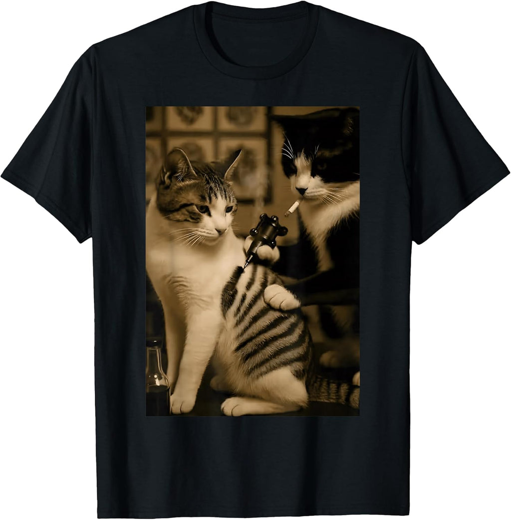 Funny Tattooed Cat Meme Ink Lover Womens Mens