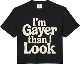 I'm Gayer Than I Look Proud Queer Rainbow Vibes |- Comfort Colors Crop Top
