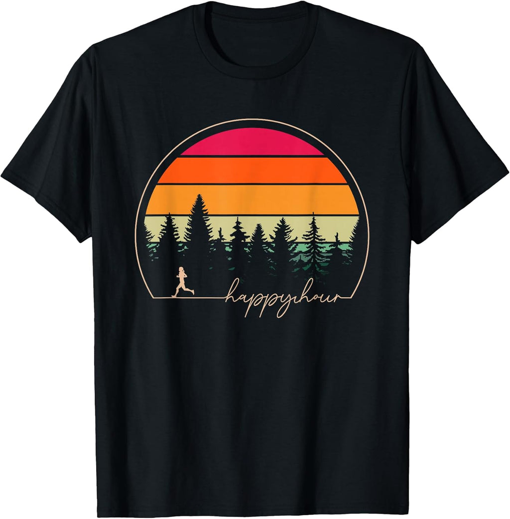 Happy Hour Tee For Runners And Running Workout