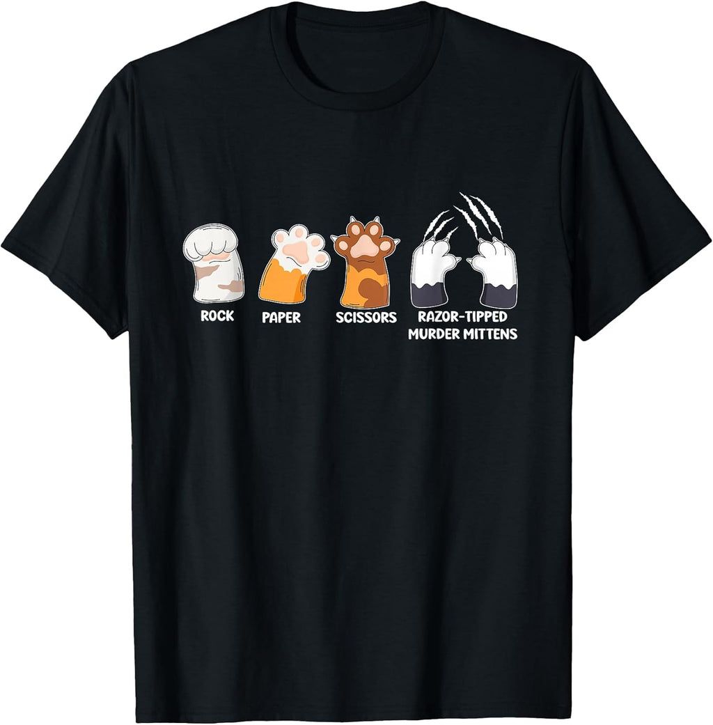 Funny Cat Paws Rock Paper Scissors