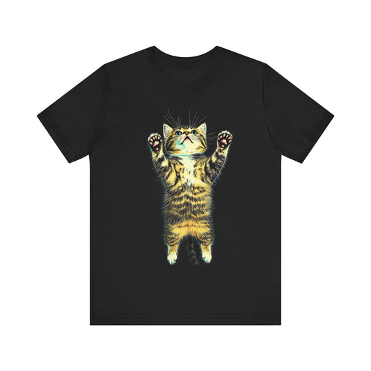 Playful Cat Graphic T-Shirt Style004